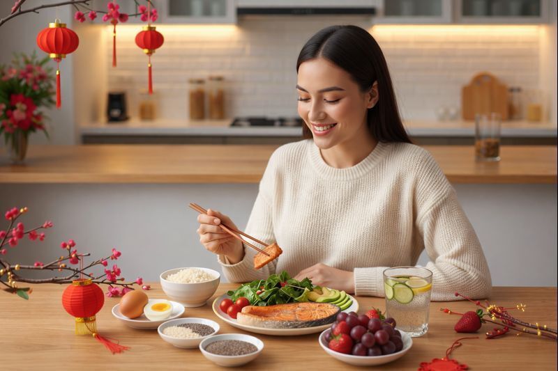 3 nguyên tắc vàng trong chế độ ăn uống để giảm cân nhanh đón Tết